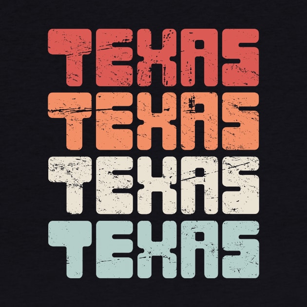 Retro Vintage TEXAS Text by MeatMan